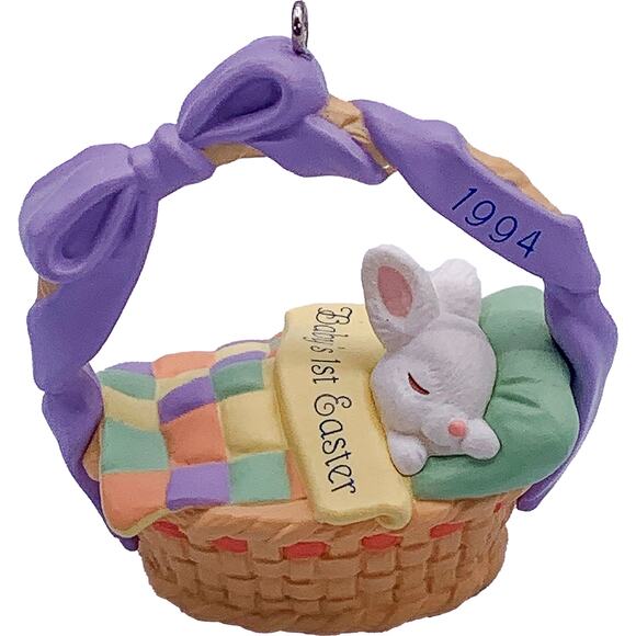 1994 Hallmark Keepsake Easter Ornament Baby's First Easter Dated 1994 in Box - Picture 3 of 7